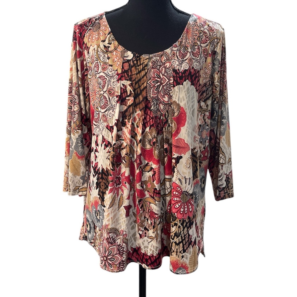 Southern Lady Floral 3/4 Sleeve Top